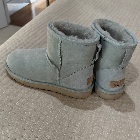 UGG Shoes - UGG Mini Boot in Pale Blue with Shearling
